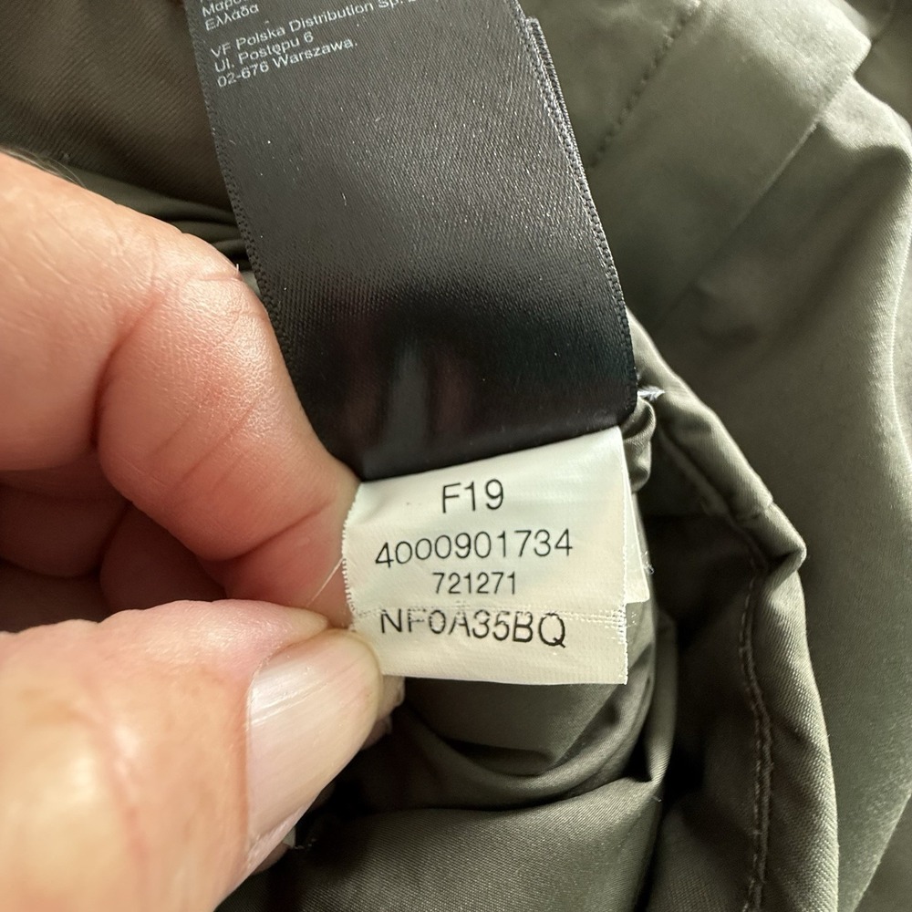 The North Face Arctic Parka Sz S Olive 550 Fill Down Dryvent Hood Missing Fur - Picture 10 of 11